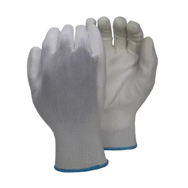 White PU coated gloves